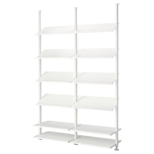 ELVARLI open storage combination, white, 175x51x222-350 cm