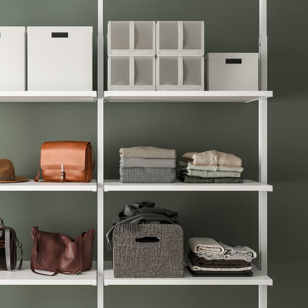 ELVARLI - Open storage combination, white, 175x51x222-350 cm