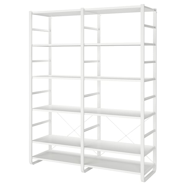 ELVARLI - ELVARLI Open storage combination, white, 165x55x216 cm