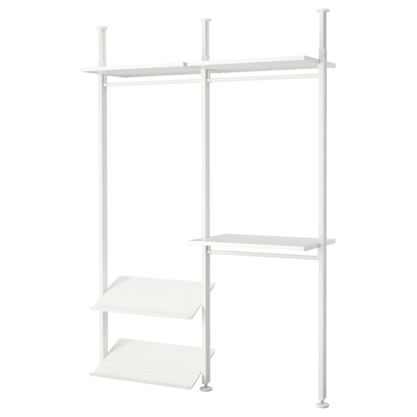 ELVARLI wardrobe combination, white, 175x51x222-350 cm