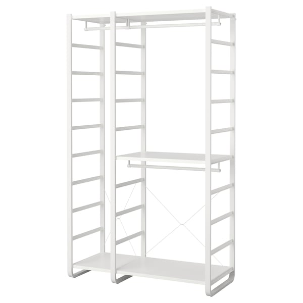 ELVARLI wardrobe combination, white, 125x55x216 cm