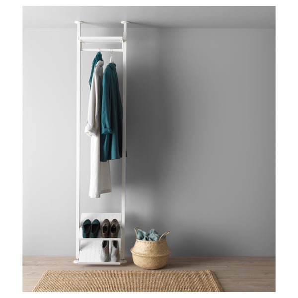 ELVARLI - Wardrobe combination, white, 52x36x222-350 cm