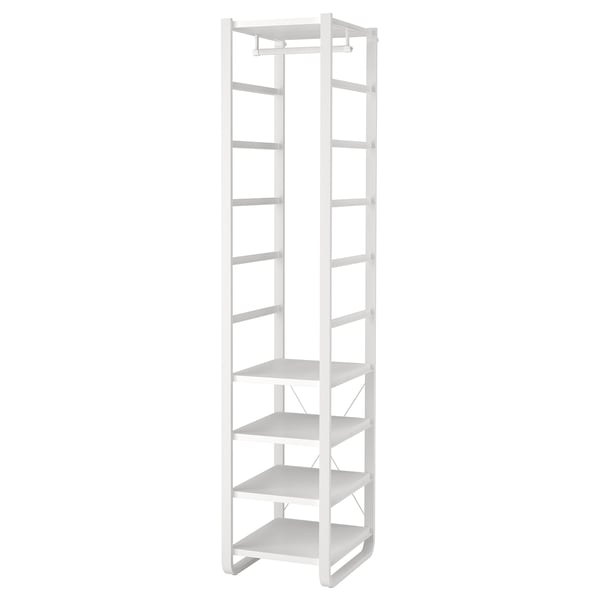 ELVARLI wardrobe combination, white, 44x55x216 cm