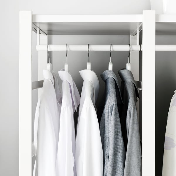 ELVARLI wardrobe combination, white, 44x55x216 cm