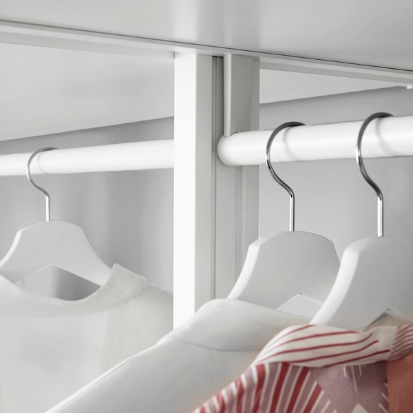ELVARLI wardrobe combination, white, 303x51x222-350 cm