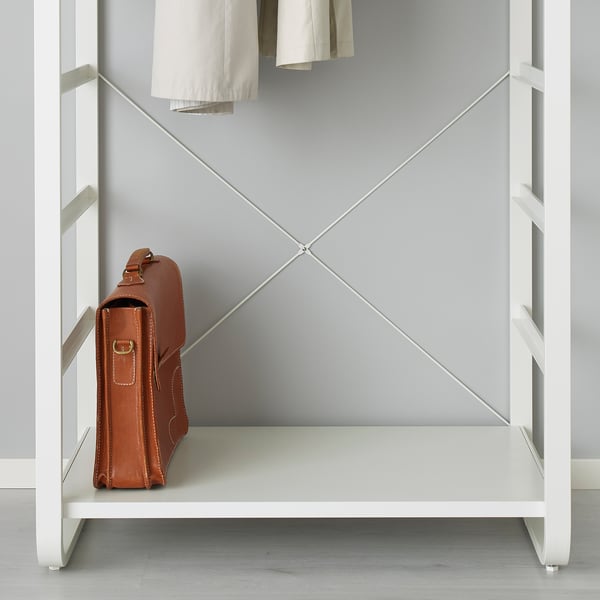 ELVARLI wardrobe combination, white, 165x55x216 cm