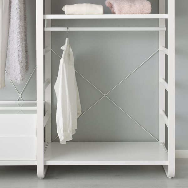 ELVARLI wardrobe combination, white, 125x55x216 cm