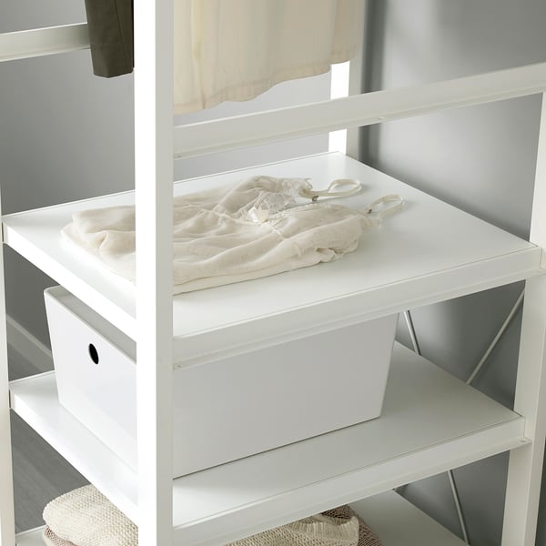 ELVARLI wardrobe combination, white, 44x55x216 cm