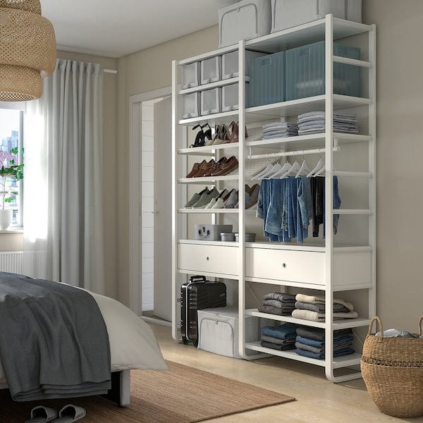 Ikea ELVARLI - Wardrobe combination, white ,