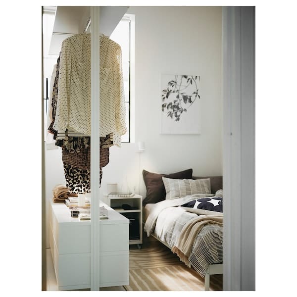 Ikea ELVARLI - Wardrobe combination, white, 258x51x222-350 cm