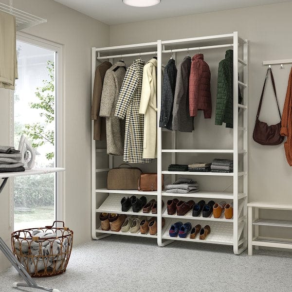 Ikea ELVARLI - Wardrobe combination, white, 165x40x216 cm