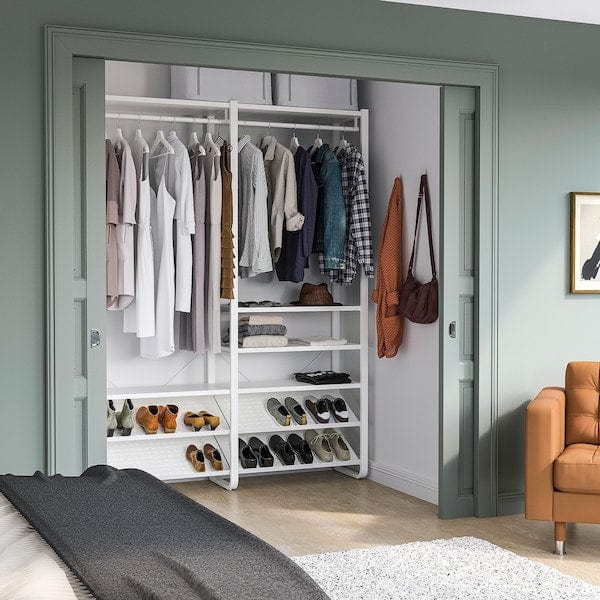 Ikea ELVARLI - Wardrobe combination, white, 165x40x216 cm