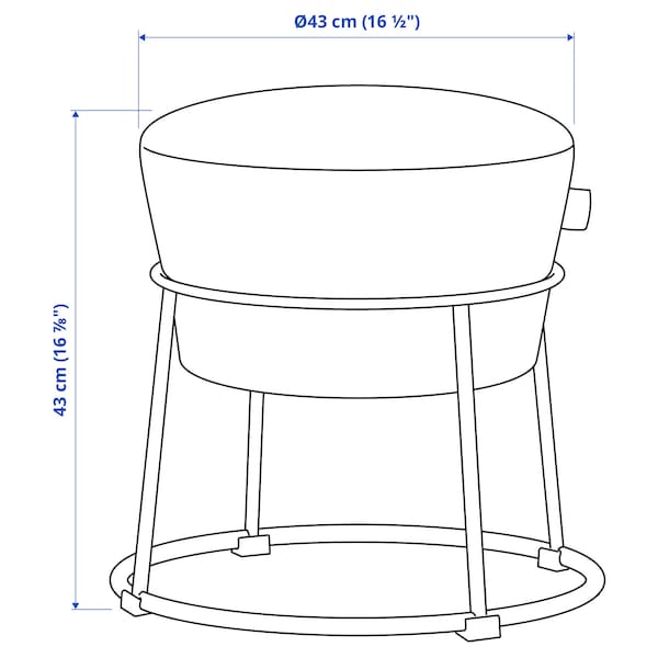 Ikea EMMISLÖV - Pouf, Skiftebo giallo