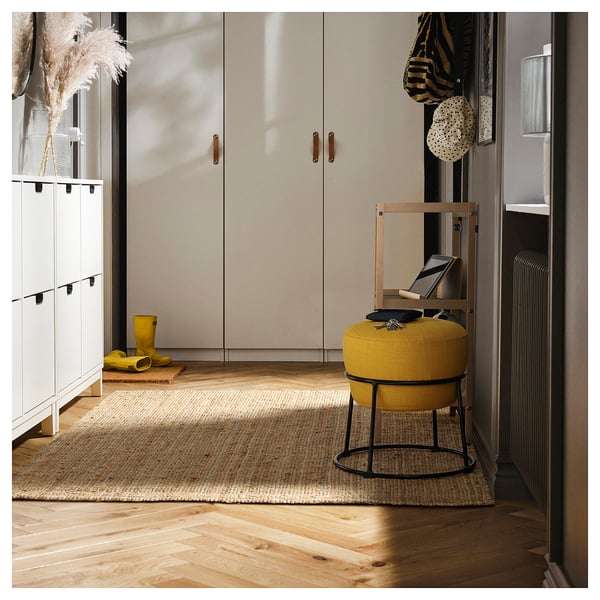EMMISLÖV pouffe, Skiftebo yellow, 42 cm