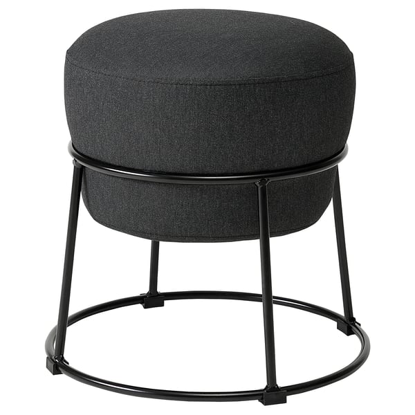EMMISLÖV pouffe, Vissle dark grey, 42 cm