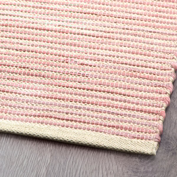 ENERGIKÄLLA rug, flatwoven, light pink, 60x90 cm