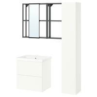 ENHET bathroom, anthracite/white, 64x43x65 cm