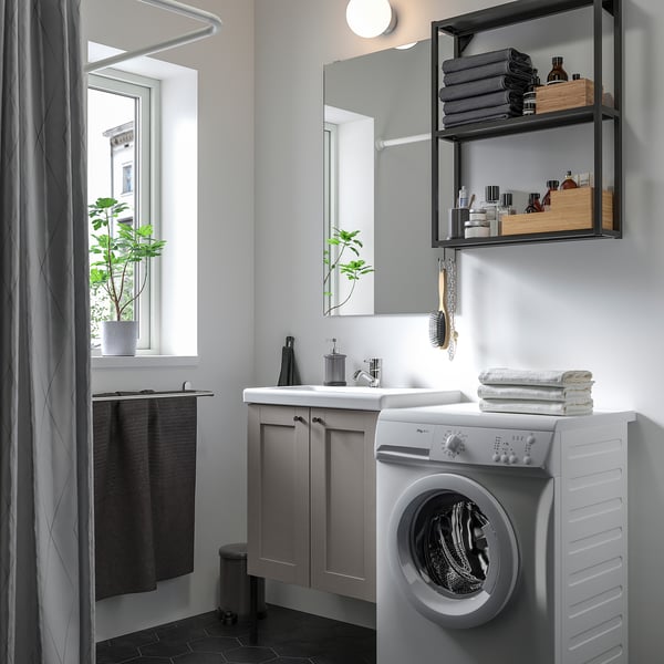 ENHET - Bathroom, anthracite/grey frame,64x43x87 cm