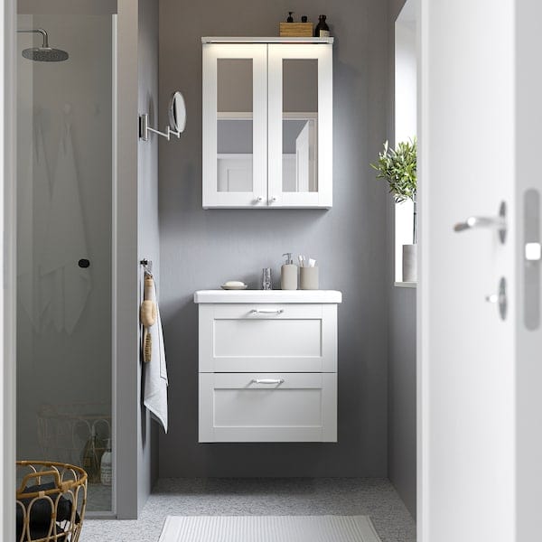 Ikea ENHET - Bathroom, white frame,64x43x65 cm