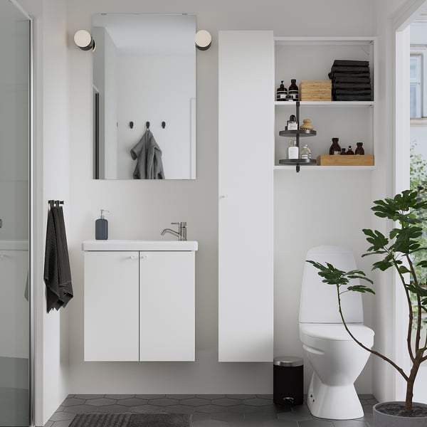 ENHET bathroom, white, 64x33x65 cm