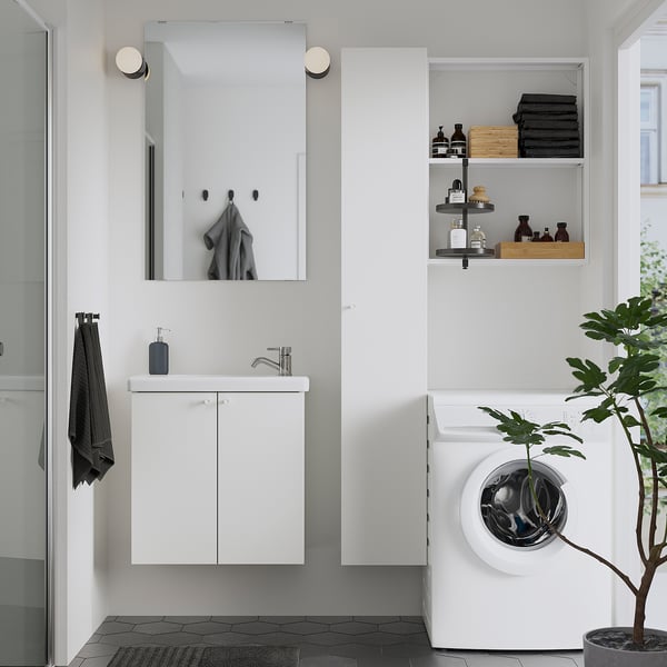 ENHET bathroom, white, 64x33x65 cm