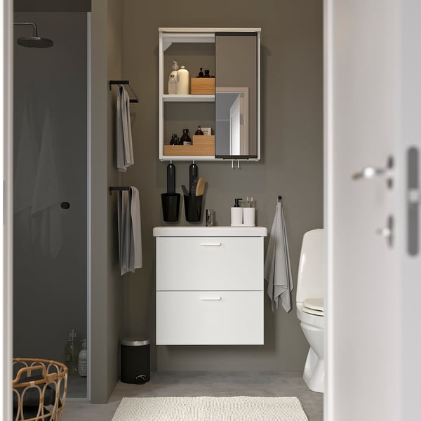 ENHET bathroom, white, 64x43x65 cm