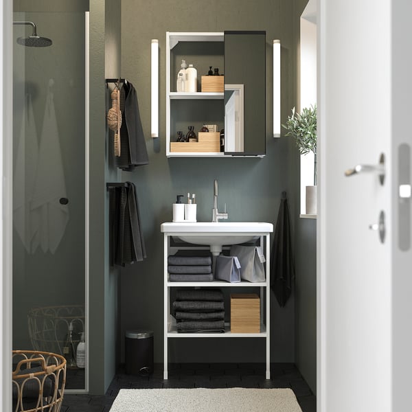 ENHET bathroom, white, 64x43x87 cm