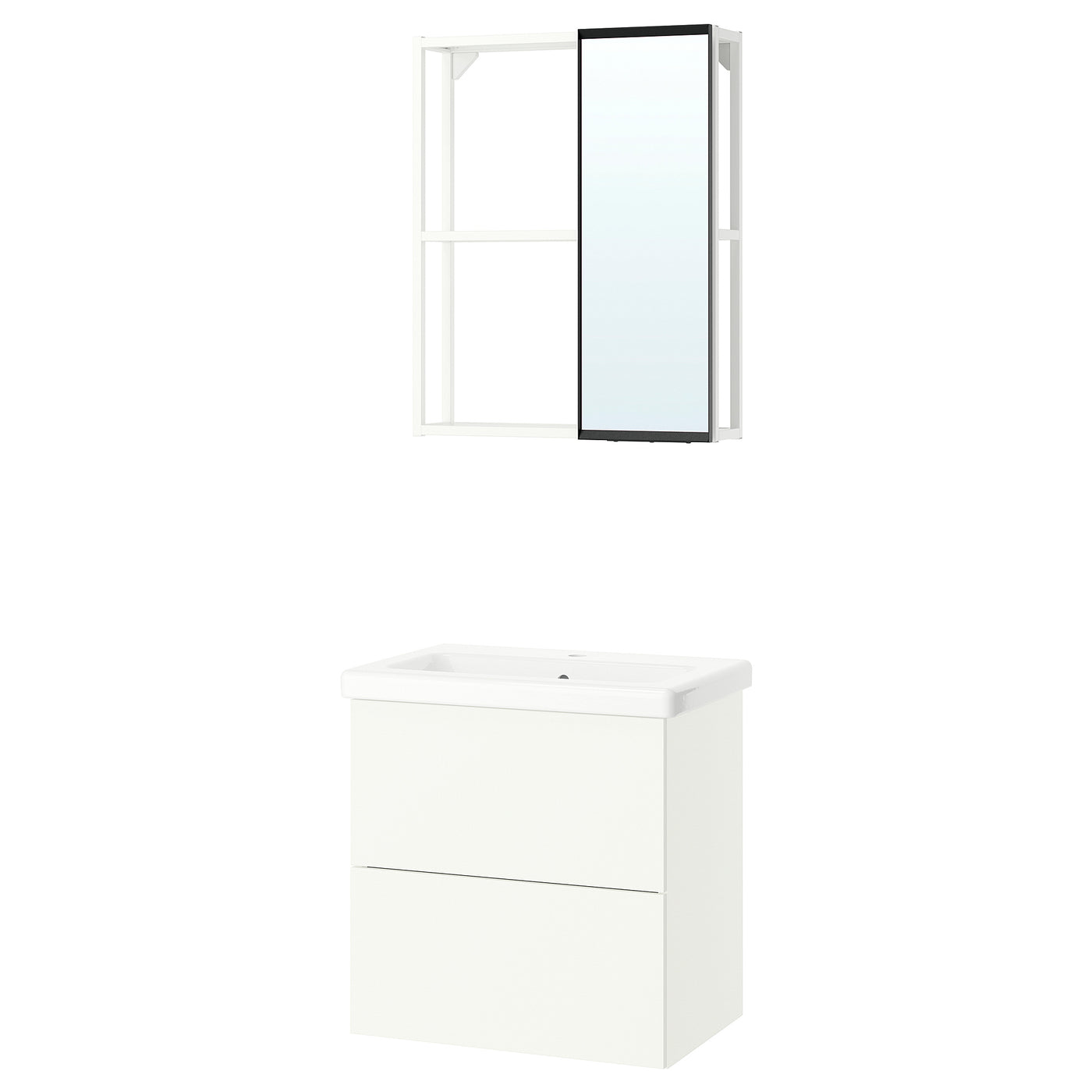 ENHET bathroom, white, 64x43x65 cm