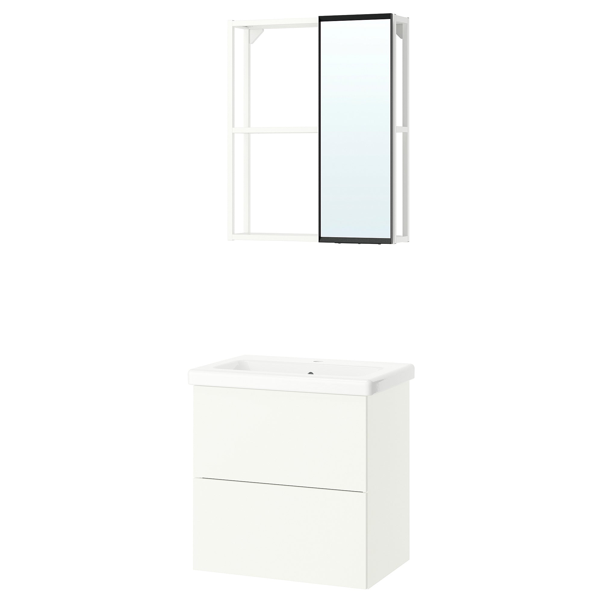 ENHET bathroom, white, 64x43x65 cm