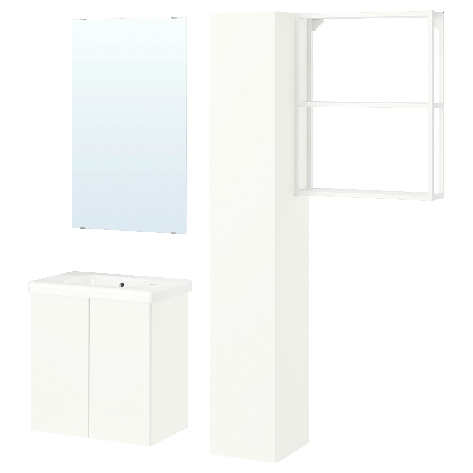 ENHET bathroom, white, 64x33x65 cm