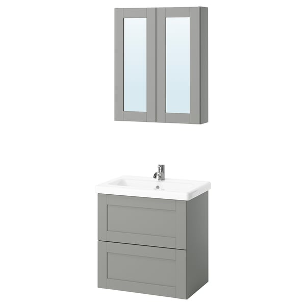 ENHET - Bathroom, grey frame,64x43x65 cm