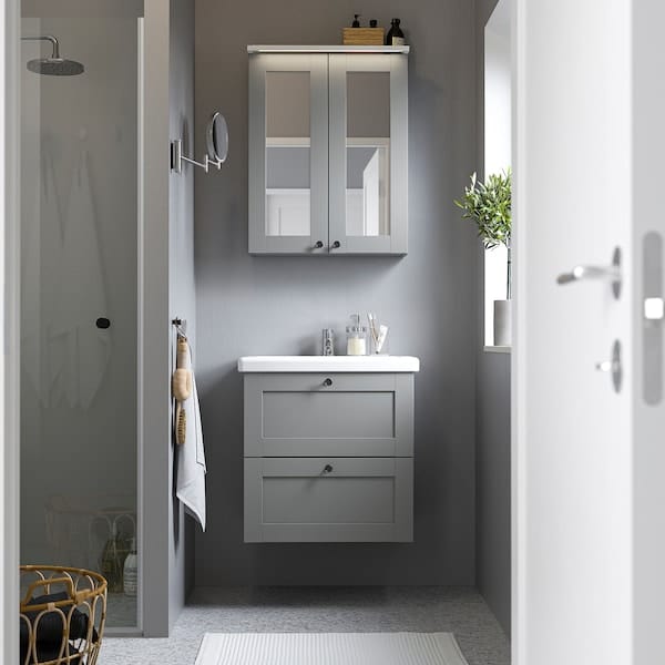 Ikea ENHET - Bathroom, grey frame,64x43x65 cm