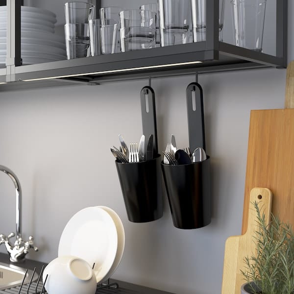 Ikea ENHET - Rail for hooks, anthracite, 37 cm