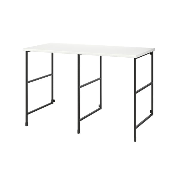 ENHET storage combination, anthracite/white laminate, 139x63.5x87.5 cm