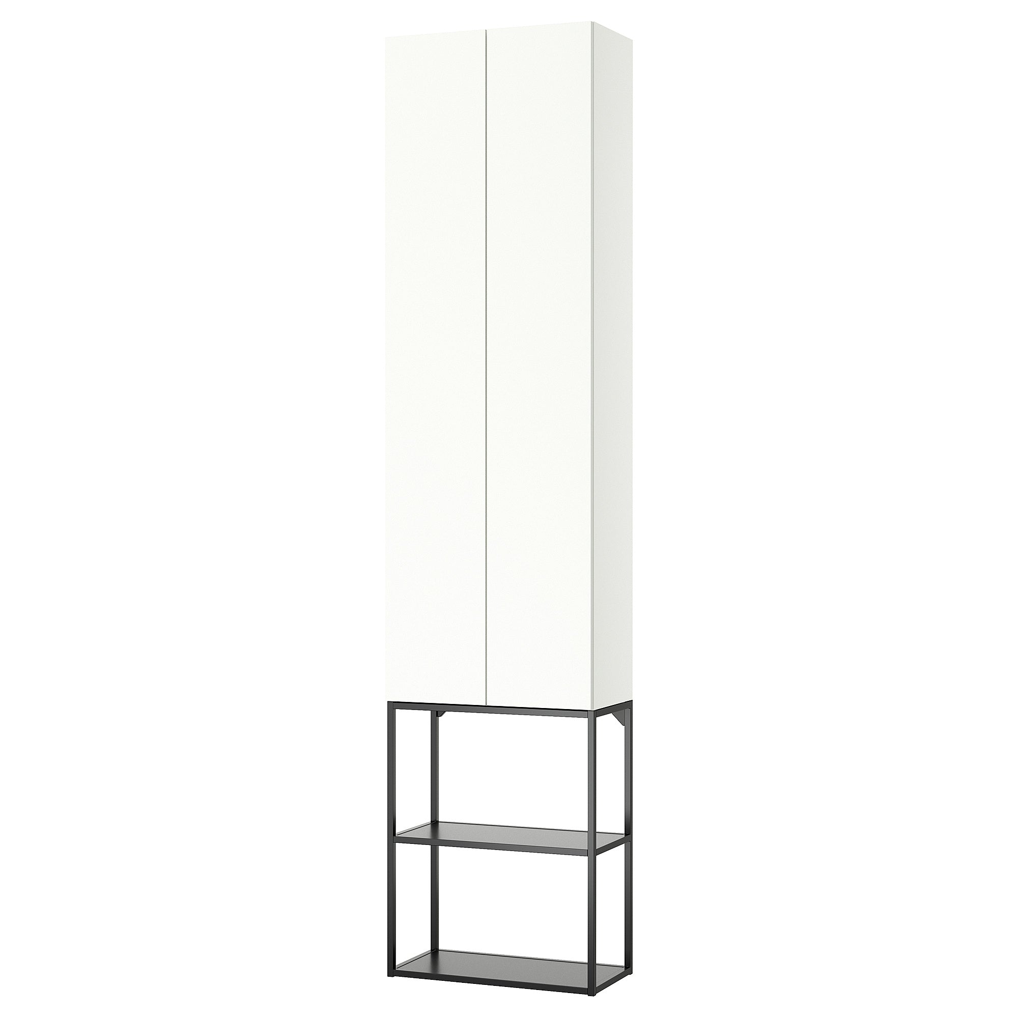 ENHET storage combination, anthracite/white, 60x32x255 cm