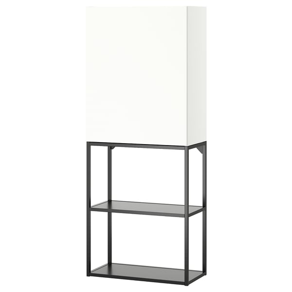 ENHET storage combination, anthracite/white, 60x32x150 cm