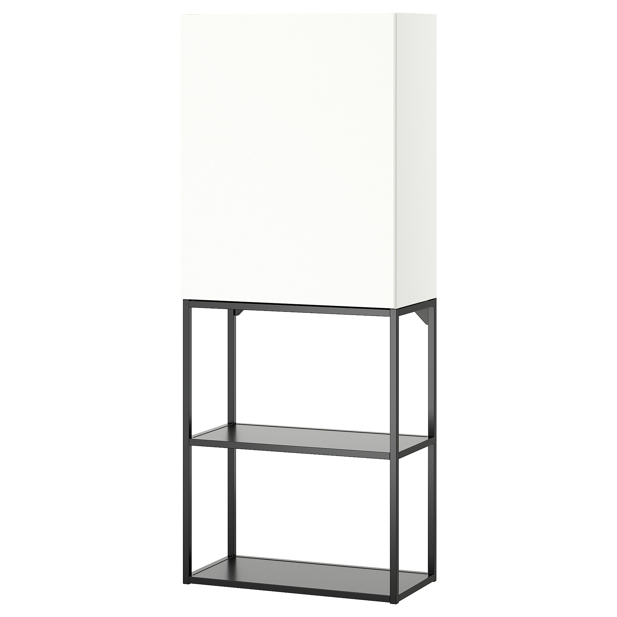 ENHET storage combination, anthracite/white, 60x32x150 cm