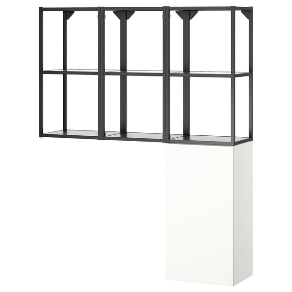 ENHET storage combination, anthracite/white, 120x32x150 cm