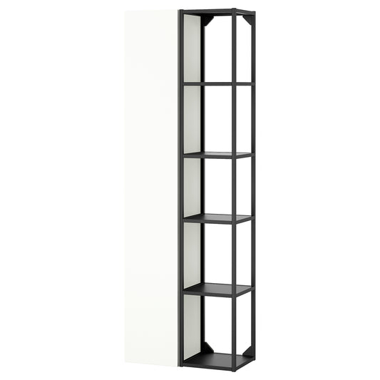 ENHET storage combination, anthracite/white, 60x32x180 cm