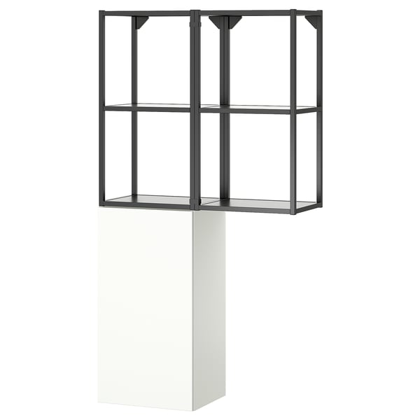 ENHET storage combination, anthracite/white, 80x32x150 cm