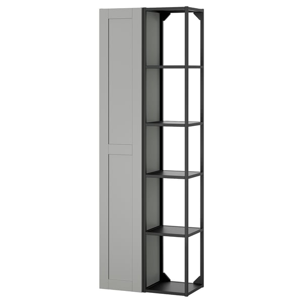 ENHET - ENHET Storage combination, anthracite/grey frame, 60x32x180 cm