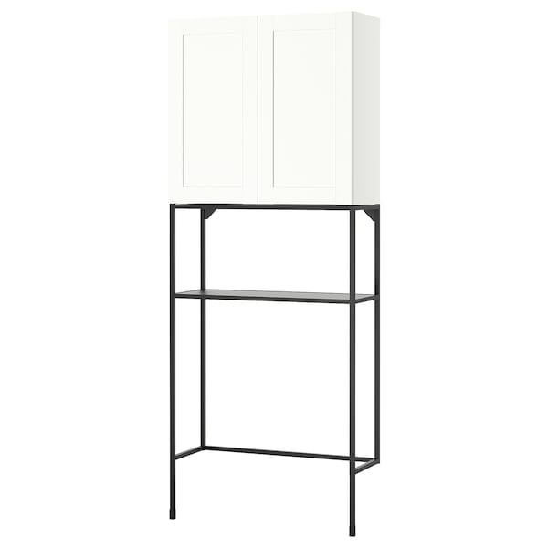 Ikea ENHET - Storage combination, anthracite/white frame, 80x32x204 cm