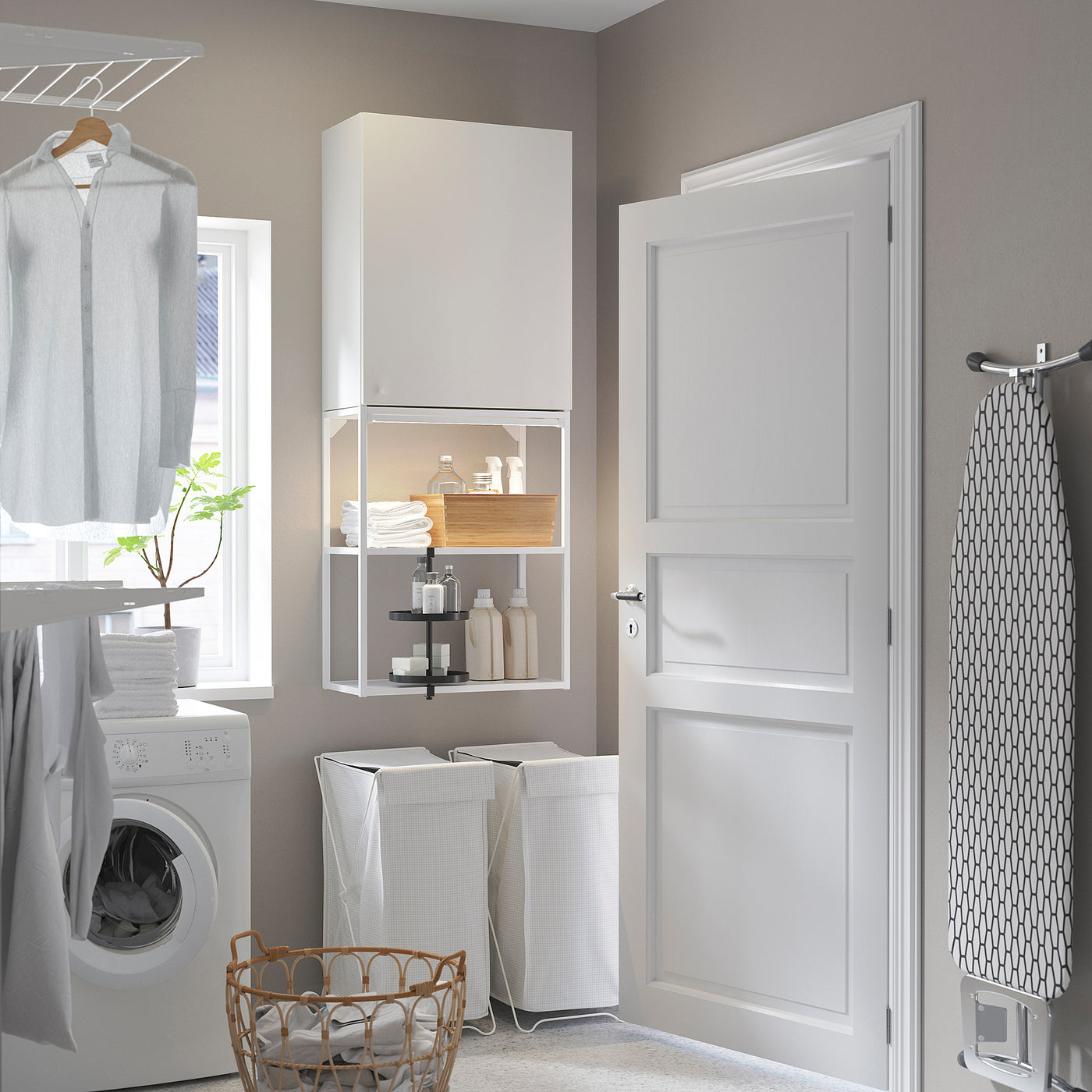 ENHET storage combination, white, 60x32x150 cm