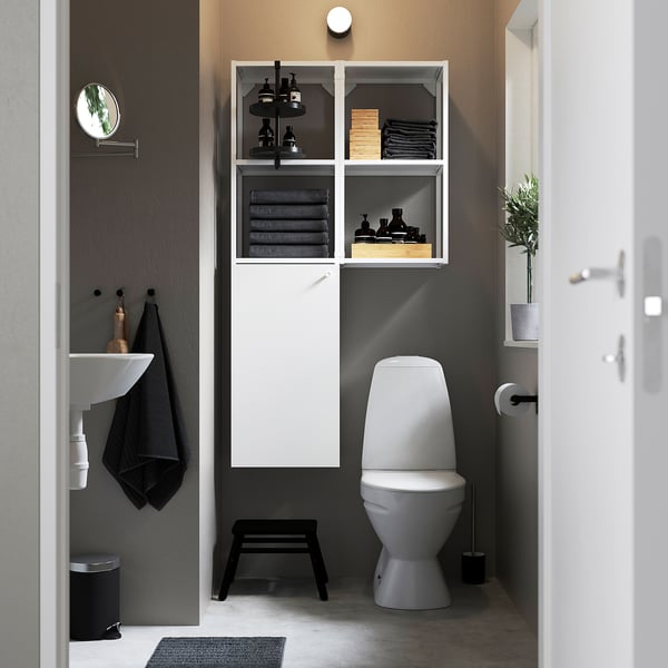 ENHET - Storage combination, white, 80x32x150 cm