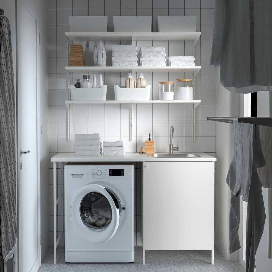 ENHET storage combination, white, 139x63.5x90.5 cm