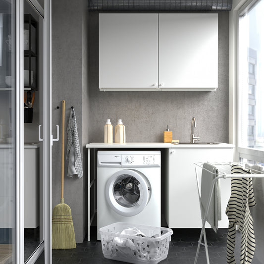 ENHET storage combination, white, 139x63.5x87.5 cm