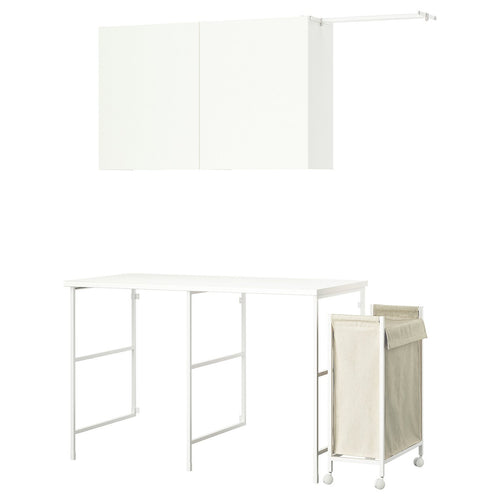 ENHET storage combination, white, 139 cm