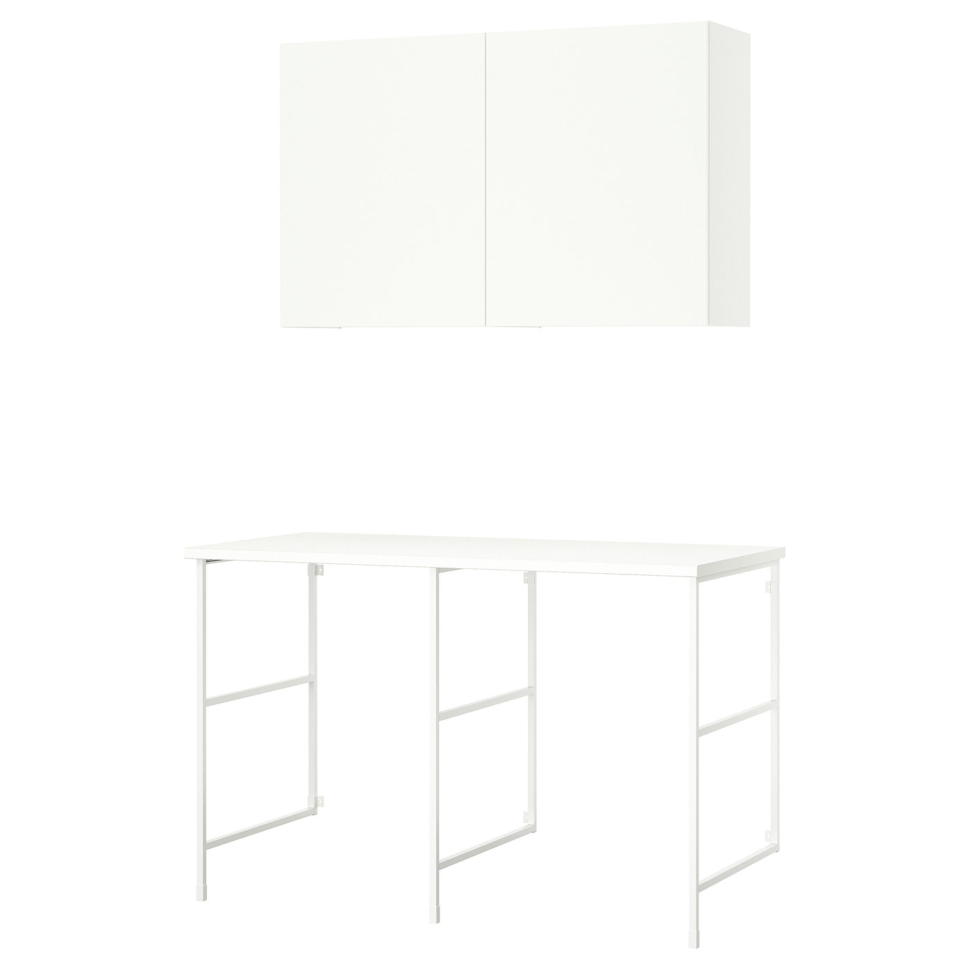 ENHET storage combination, white, 139x63.5x90.5 cm