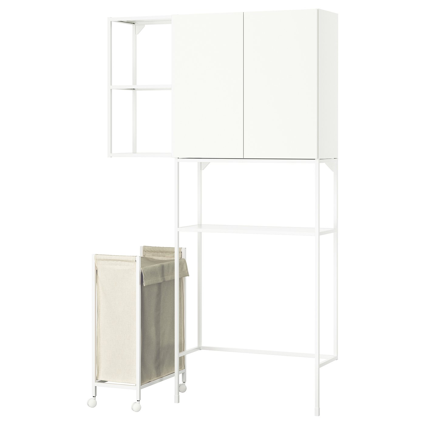 ENHET storage combination, white, 120x204x32 cm