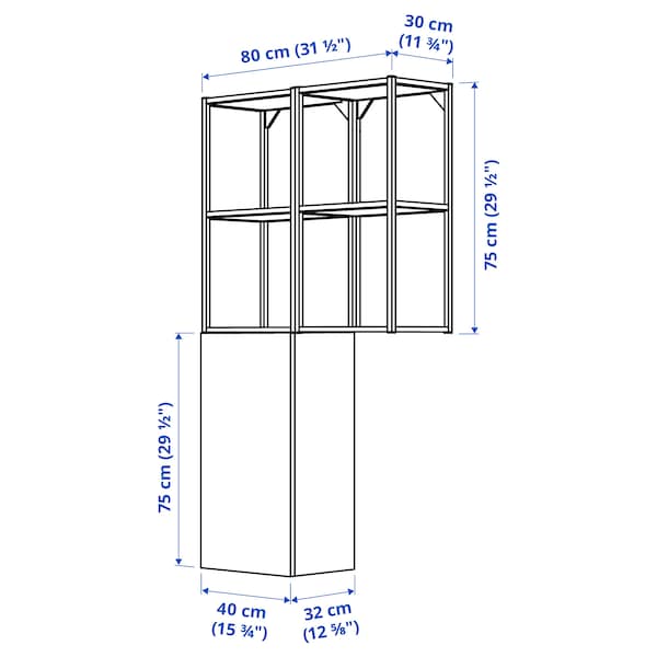 Ikea ENHET - Storage combination, white, 80x32x150 cm